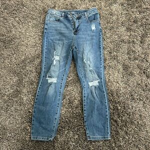 Grace & Lace distressed denim, size 8